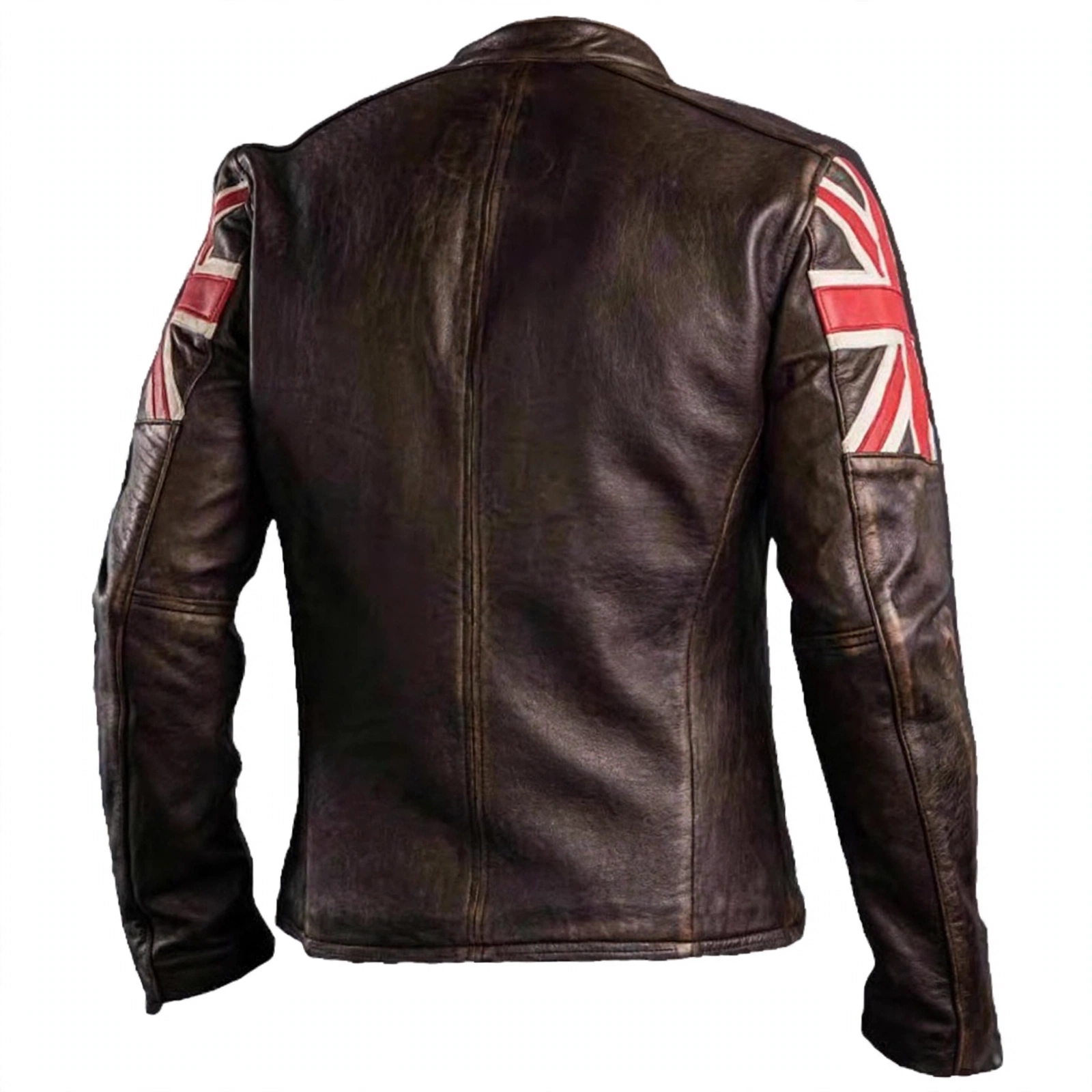UK Flag Union Black Leather Jacket – view 3