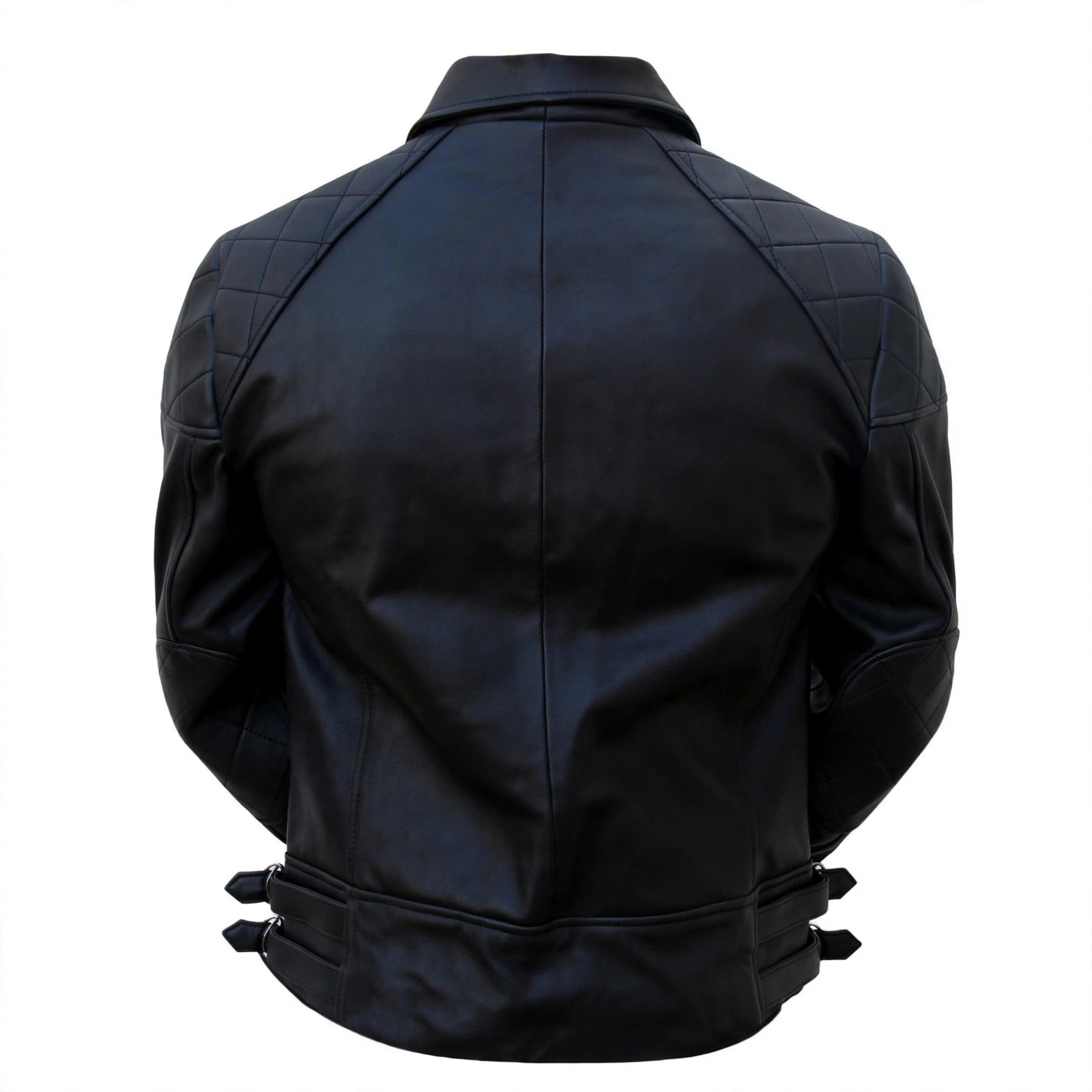 Terminator Black Biker Leather Jacket – view 4