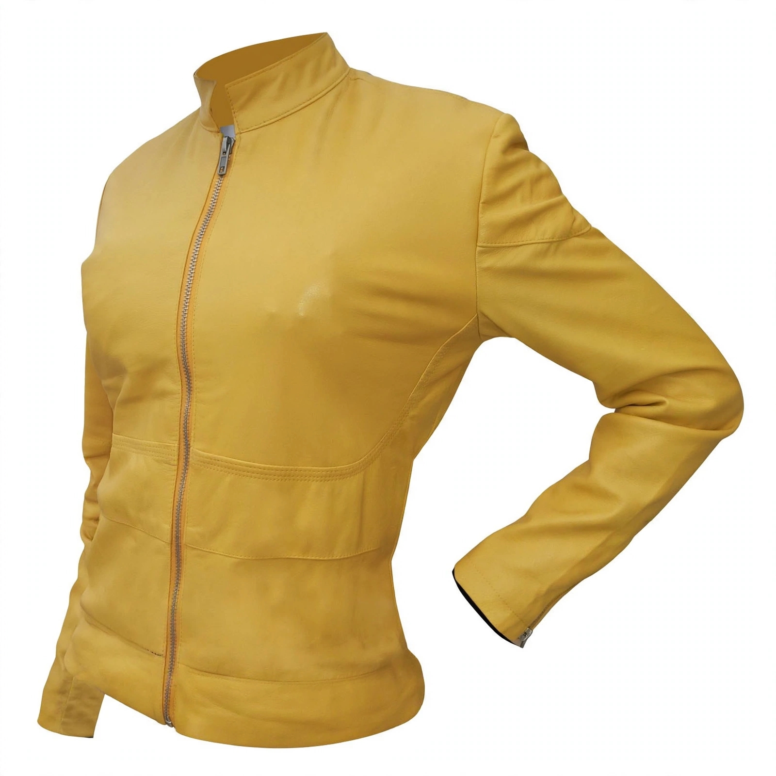 Megan Fox Yellow Leather Jacket – view 2
