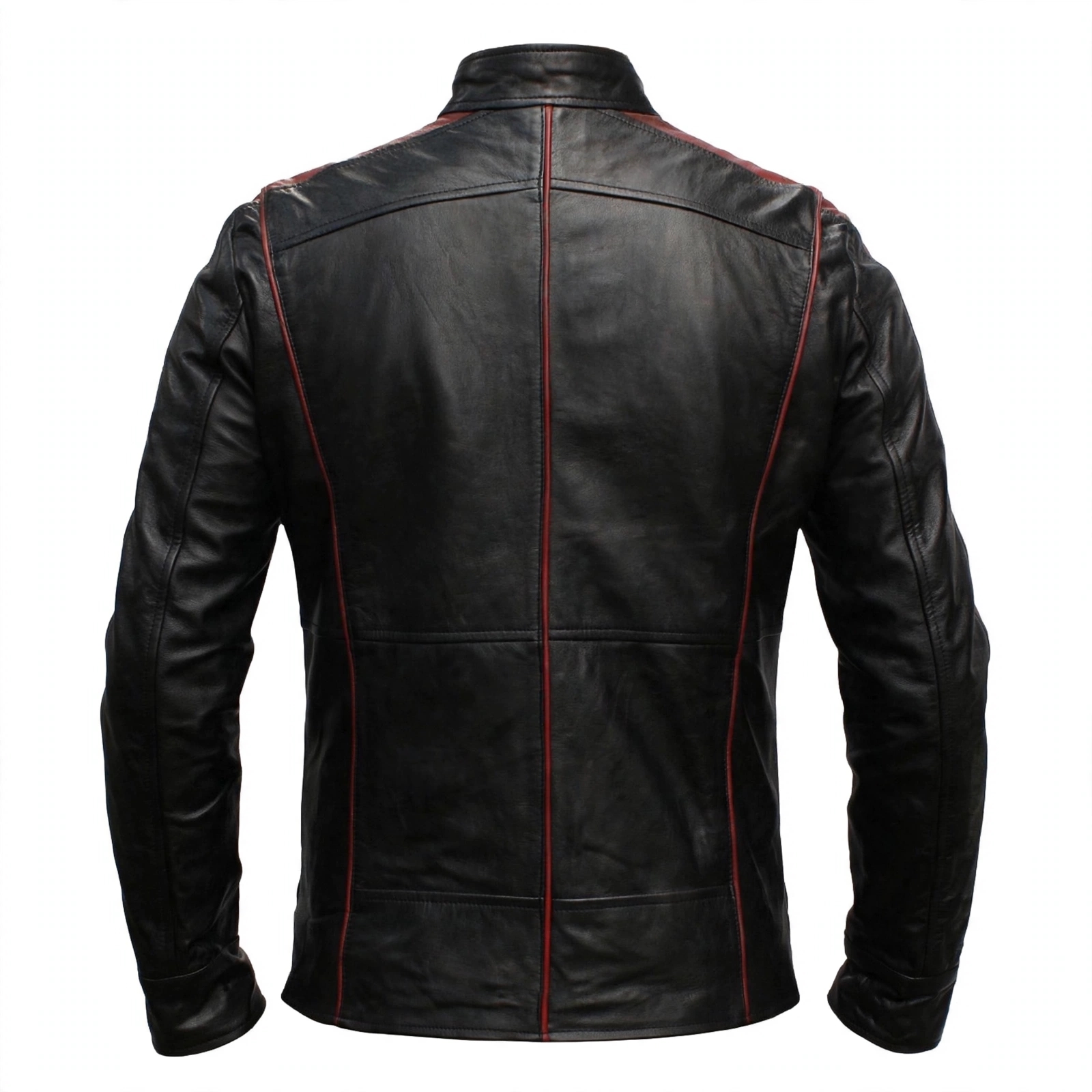Mass Effect N7 Commander Shepard Leather Jacket - Black & Red Gaming Jacket – view 2