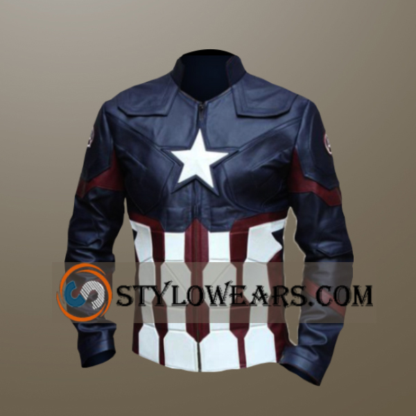 Captain America Leather Jacket - Avengers Superhero Star Jacket