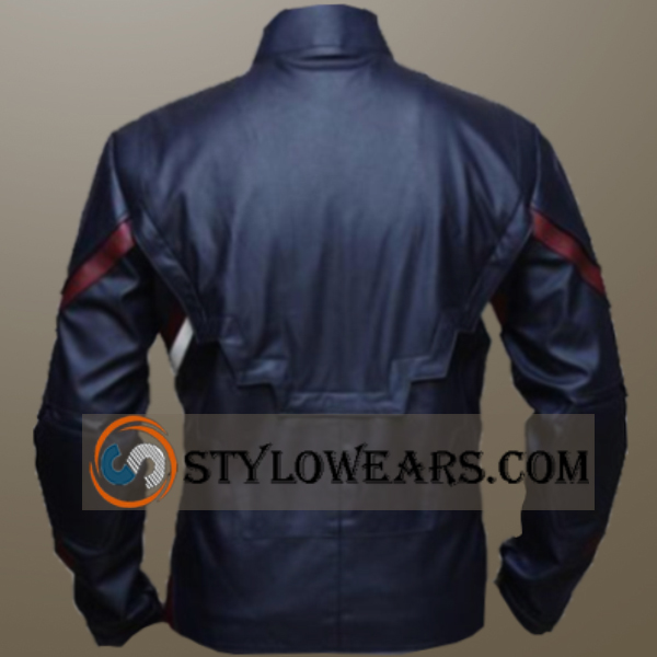 Captain America Leather Jacket - Avengers Superhero Star Jacket – view 2